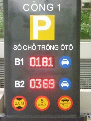 Hệ thống báo chỗ trống tầng hầm để xe